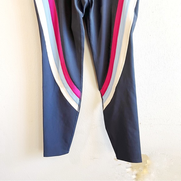 L*Space Leggings Chasing Rainbows Slate Grey Color w/ Pink Blue White Sz L NWT - Picture 7 of 16